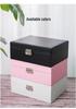 Double-Layer PU Leather Jewelry Box for Earrings, Rings, Necklaces, Bracelets, and Ornaments