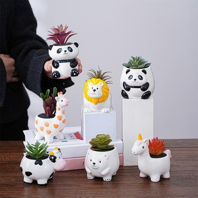 Cute Animal Flower Pot Succulent Plant Pot Ceramic Planter Desk Ornament Home Decor