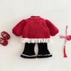 Girls' 2025 Winter Quilted Chinese New Year Retro Slanted Collar Cotton Jacket