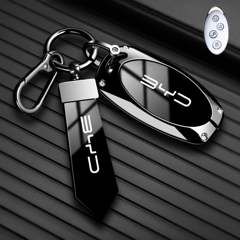 Étui Porte-Clé Télécommande Voiture Coque Housse Sac pour BYD Song Plus Atto 3 Han EV Tang DM Qin Seal Dolphin Accessoires Porte-Clés