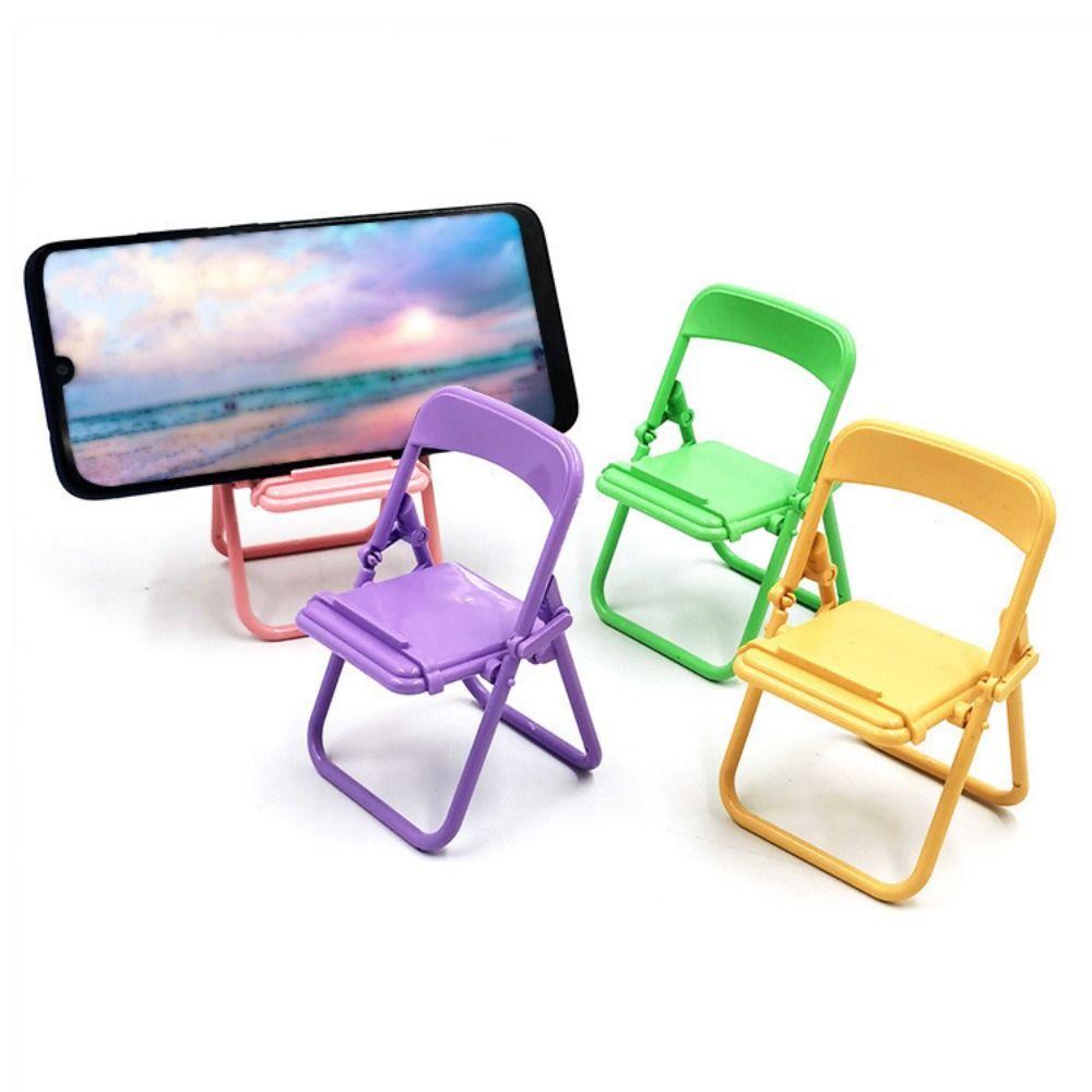 ABS Mobile Phone Holder Plastic Mini Phone Holder Cute Mini Chair Phone Stand  Women