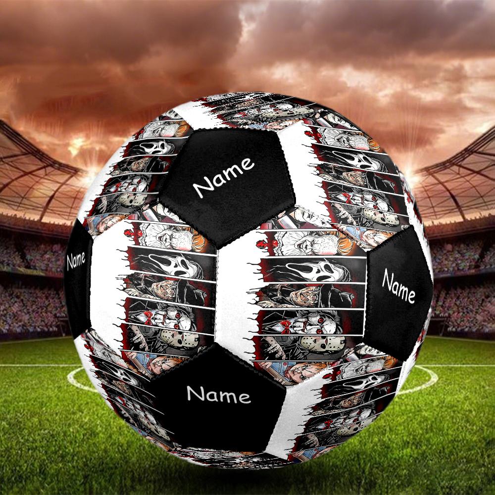 Custom Name Halloween Horror Theme Size 5 Soccer Ball, Suitable for Both Indoor and Outdoor Matches, a Gift Suitable for Everyone.