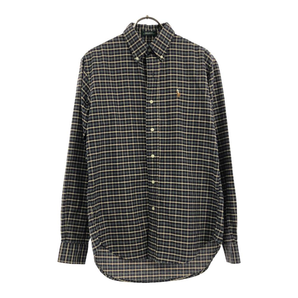 

Polo by Ralph Lauren 80s Vintage Boys Size Green Tag Made in USA Check Pattern Long sleeve Button down shirt Men s Used