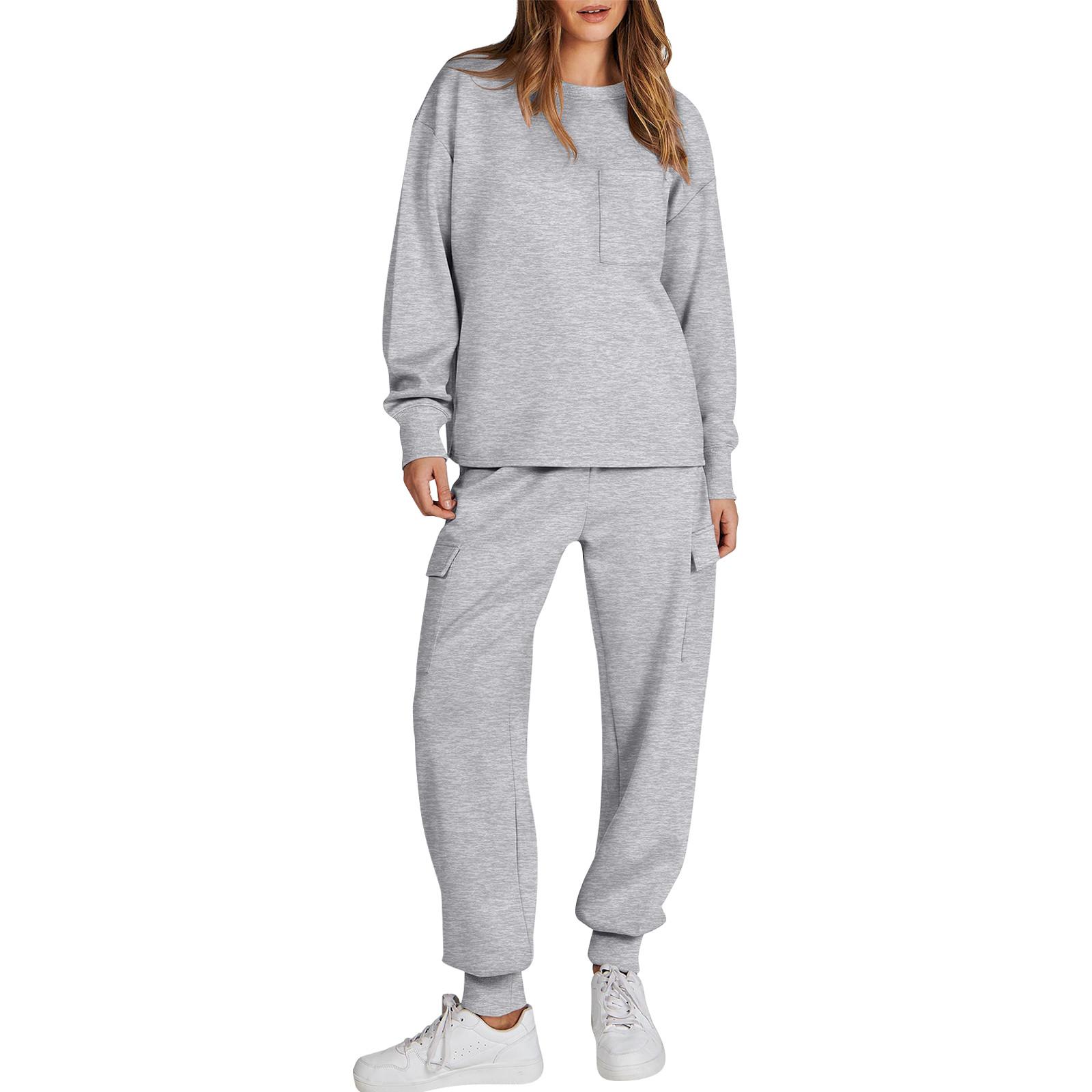 

Женский комплект из 2 предметов с короткими рукавами и брюками с карманами, повседневная спортивная одежда XL белый