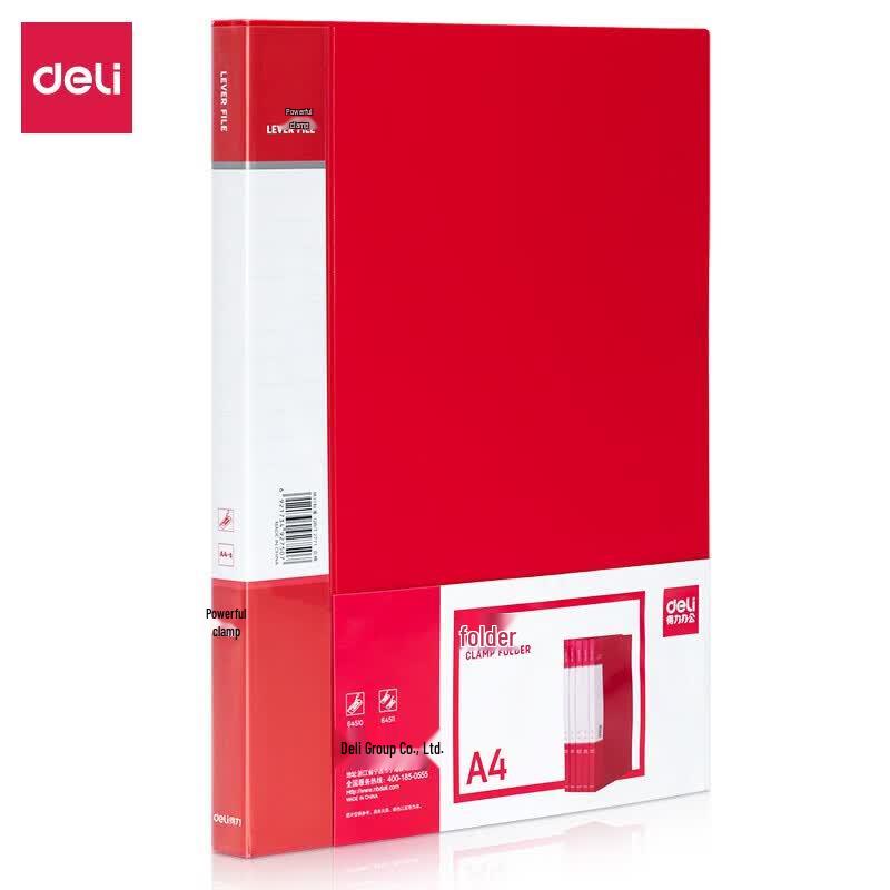 Deli A4 China Red File Folder (6-Pack)