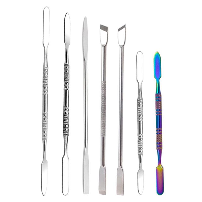 Stainless Steel Dual Heads Spatula Mixing Stick Foundation Mixing Make Up Tool