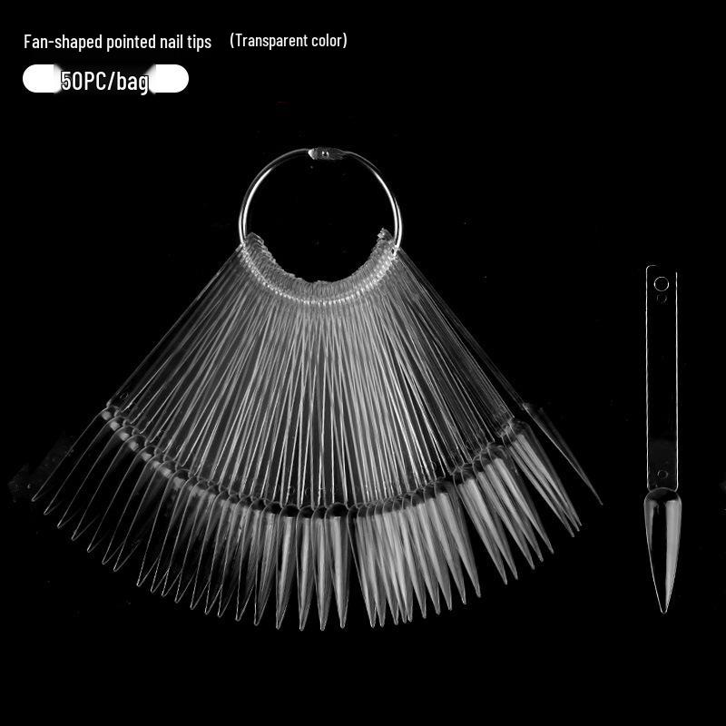 

50 штук Заостренные веерообразные типсы-палитры для лака - Инструменты для нейл-арта с 50 цветами