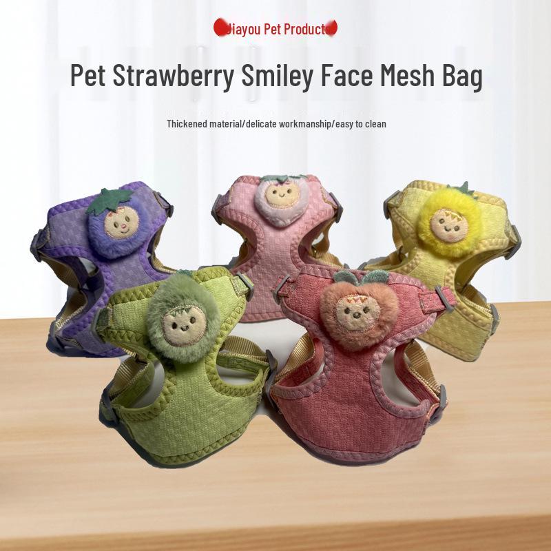 

Small Dog Leash & Harness - Cute Rope Style for Bichon & Teddy Small (3-8 lbs) красный