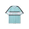 Training Series Color Block Letter Embroidery Breathable Loose Short Sleeve Polo Shirt Men Polo Shirts Clear-Water-Blue APLS193-2