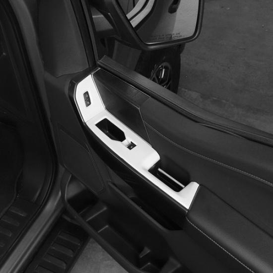 Inner Front Door Window Lift Switch Panel Cover Trim For Ford F150 + White