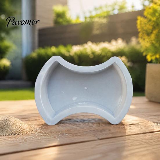 Outdoor Cement Art Form Garden Stepping Stone Mold, Reusable Concrete Pathway Paver Plastic DIY Pavement Mould for Patio Backyard Walkway Decor