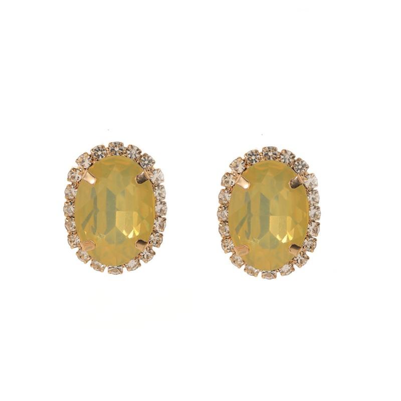 Oversized Geometric Stud Earrings With Full Rhinestone Embellishment Trendy Minimalist Statement Jewelry Women