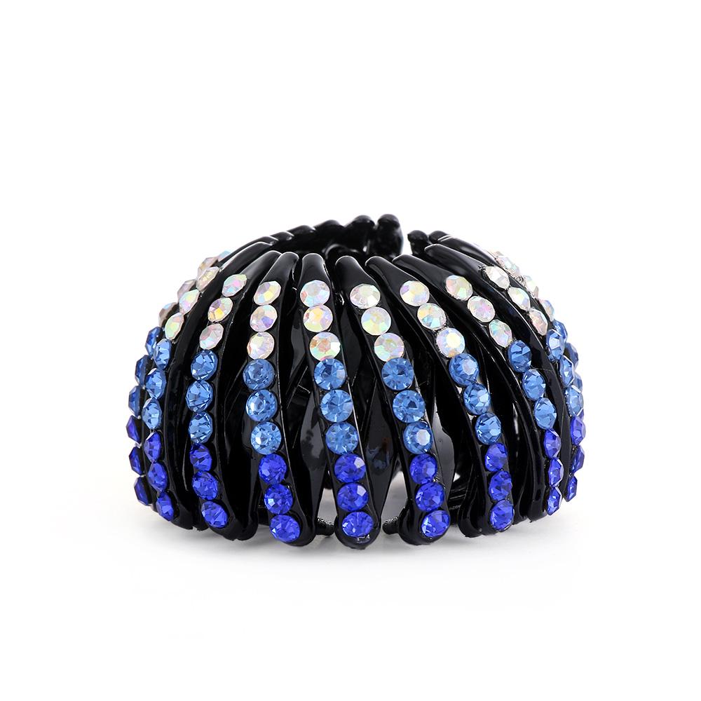 Crystal Hair Bun Maker Bird Nest Hair Claw Ponytail Clamps Hair Fold Wrap