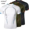 Sommer Gym Atmungsaktives T-Shirt Herren Schnelltrocknende Joggingtops Herren Leichtgewichtige Trainings-Tees Fitness-Tops Lauf-Schweißbekleidung