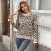 Women's Fashion Casual Fall Winter Leopard Print Long Sleeve O-Neck Sweaters