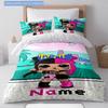 Coolgirl Customize Your Name Duvet Cover Soft Bedding Set For Bedroom Guest Room And Dorm Decoration Threepiece Set Includes 1 Duvet Cover 2