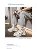 Men's Spring 2025 White Breathable Sneakers: Trendy, Versatile, Thick-Soled Casual Shoes
