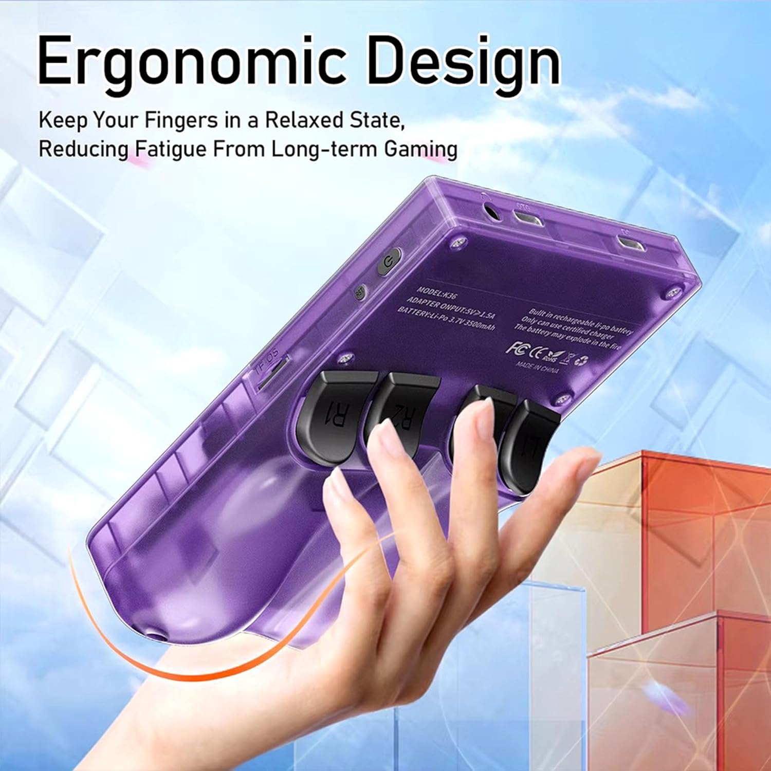 

K36 Ретро Портативная Игровая Консоль Встроенные Классические 16000 Игр и 20 Эмуляторов, с 64 ГБ TF Картой, Портативная Мини Ретро Видео Беспроводная Консоль Игра,