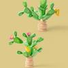 Kids Wooden Cactus Toy Alphabet Learning Toys Baby Balancing Cactus Toy Stacking Puzzles For Boys Girls
