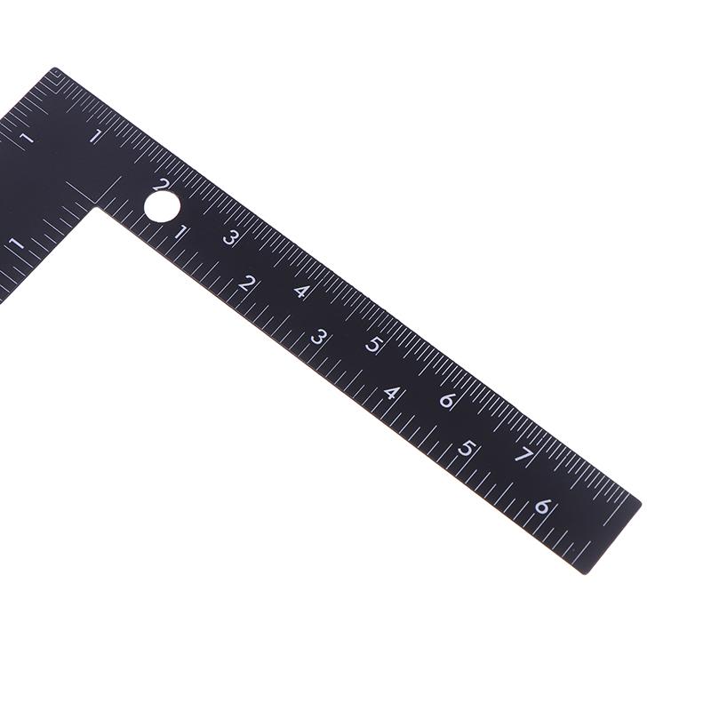 Black Right Angle Ruler 90 Degree Hole Angle Ruler Industrial Grade Positioning Marking Angle Ruler Woodworking L-Shaped Ruler