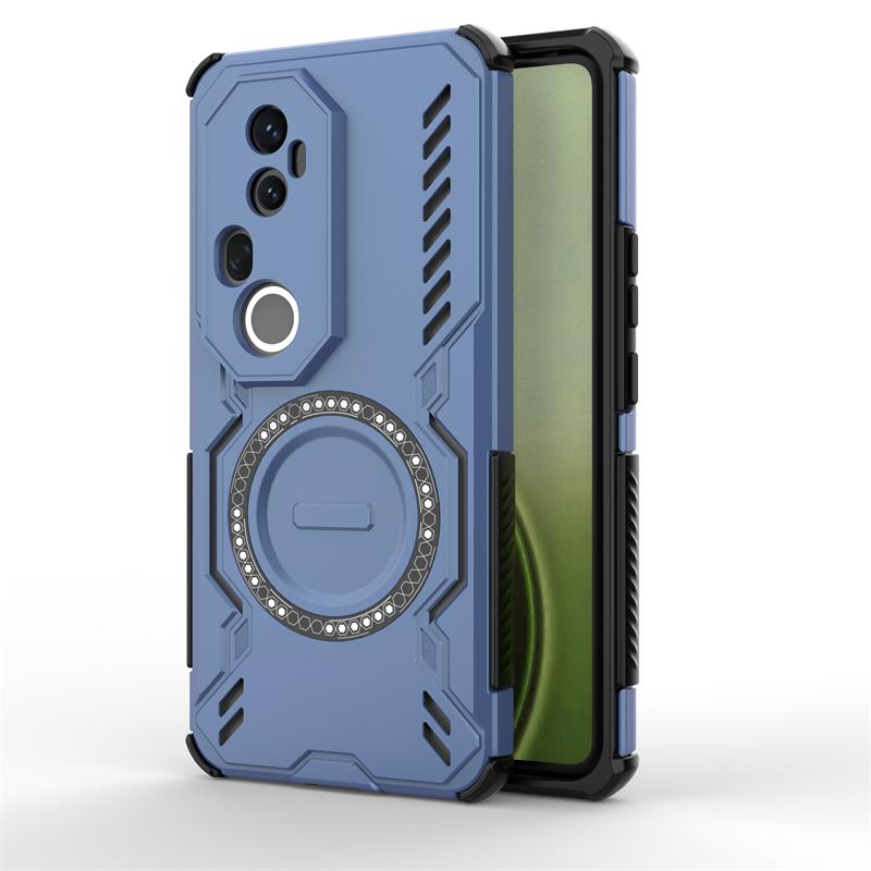 Shockproof Armor Case For Vivo T4 Ultra Magnetic Adsorption Wireless Charge Cover For Vivo T4 Ultra Case For Vivo T4 Ultra Case