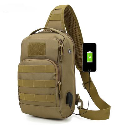 USB Camping Tasche Taktische Brust Männer Rucksack Militär Armee Einzelnen Schulter Angeln Wandern Reise Outdoor Tasche Jagd Gürteltasche
