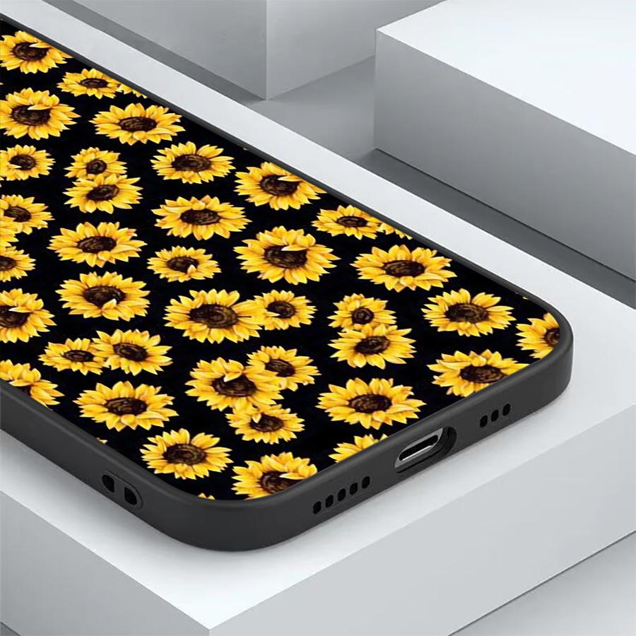 Case for Xiaomi Redmi Note 11 12 Pro 7 8 10 10S 9S 13 Pro Plus 14 11s 12s 9 Funda Phone Cover Sunflower