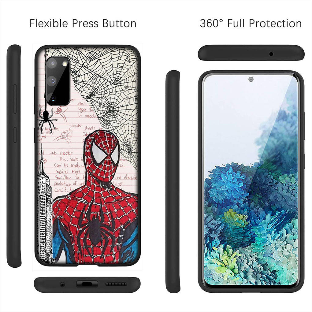 Etui na iPhone 15 14 Xiaomi Redmi Note 13 12 11 Pro Max X 8 7 9 XR Samsung Galaxy S24 S23 10 OPPO A15 Huawei Cartoon Spider Man Spiderman Phone Case