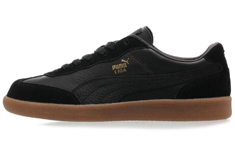 PUMA Liga Leather Retro Shoe Black 364597-02 35.5