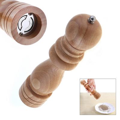 8-Zoll-manuelle Salz- und Pfeffermühle aus Holz, Gewürzmühlen, Handbewegung, Holzpfeffermühle mit Keramikschleifschnur für Küchenkochutensilien