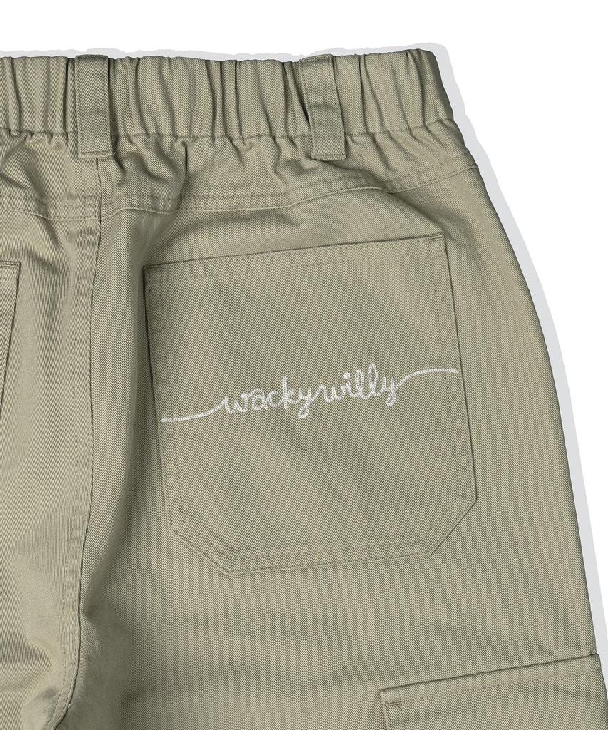 WACKY WILLY Women'S Cotton Cargo Pants Light Khaki