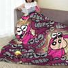 Crayons Shin-chans Cosplay Plush Blanket Kids Adult  Flannel Throw Blanket For Outdoor Super Soft Custom Quality Bedspread Gift
