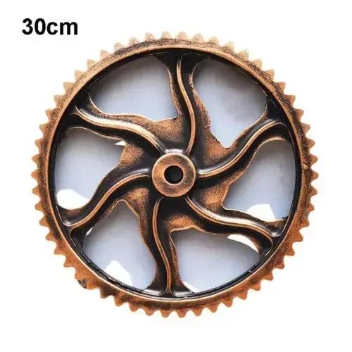 Vintage Zlaté Dřevěné Kolo Steampunkové Soukolí Socha Soukolí Retro Design Ozdoby Bar Pub Nástěnná Dekorace Ozubené Kolo Rustikální Dekorativní Dřevěné Řemeslo