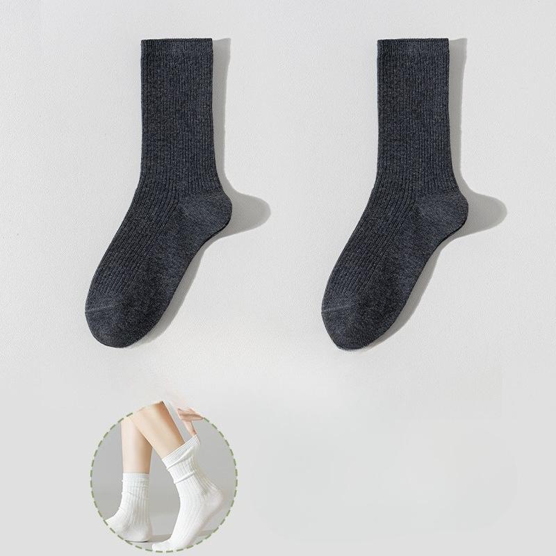 Women's Summer Thin Breathable Ballet-style Boneless Medium Length Pile Cotton Socks