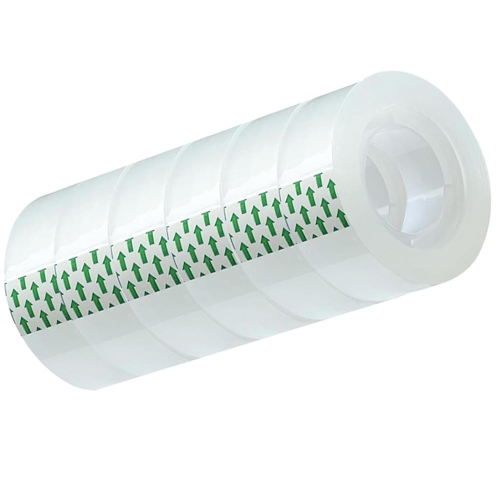 12 Pack Transparent Tape Clear Tape Refills Rolls Each Roll 3/4 x 1000 Inches, 1 inch Core, for Office, Home, School