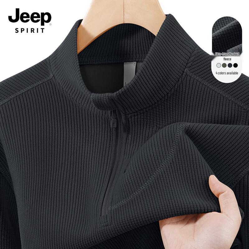 

JEEP SPIRIT Men s Loose Fit Stand Collar Sweatshirt 3XL