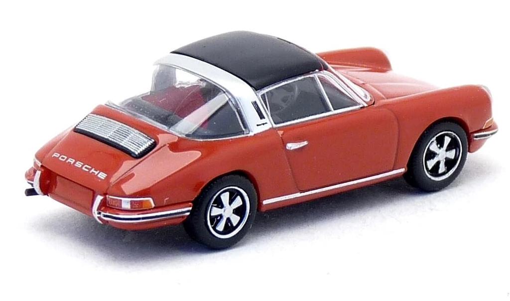 BREKINA Scale HO Scale Porsche 911 Targa 1964 Red Diecast Model Car 1/87