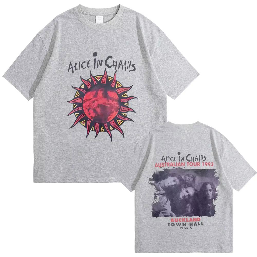 Rock Band Alice In Chains Tour 1993 Tshirt Men Women Casual Soft Cotton T Shirt Men Women Gothic Punk Oversized Crewneck Tshirt