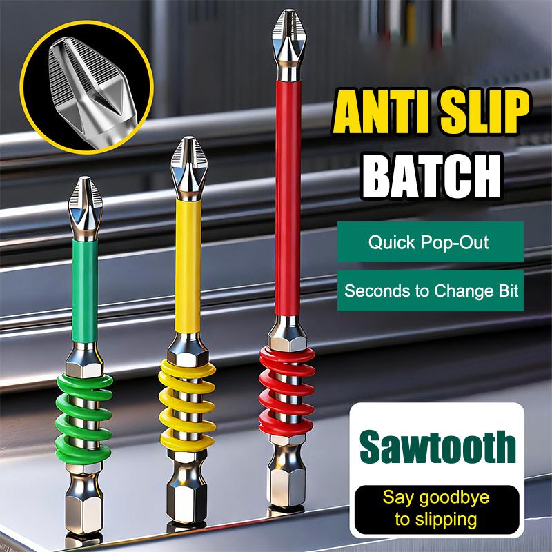 2Pcs 65/70/90/150Mm Anti-Slip Magnetic Phillips Bit With Spring Magnetic Screwdriver Bits Ph2 Driver Screw 1/4'' Hex Shank Drill