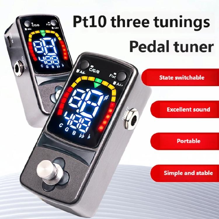 Digital Guitar Pedal Tuner LCD Display Metal Cover Chromatic Guitar Tuner Pedal Effect for Guitar Bass Musicians