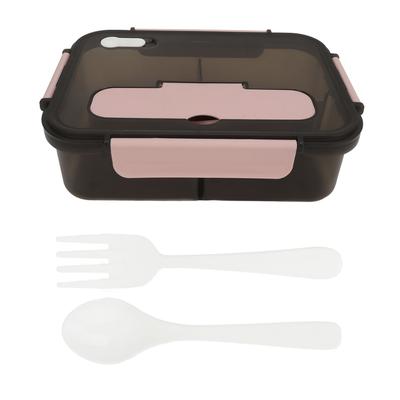 Lunch Food Box 3 Compartments Leakage Proof Microwave Safe Plastic Bento Box for Office School