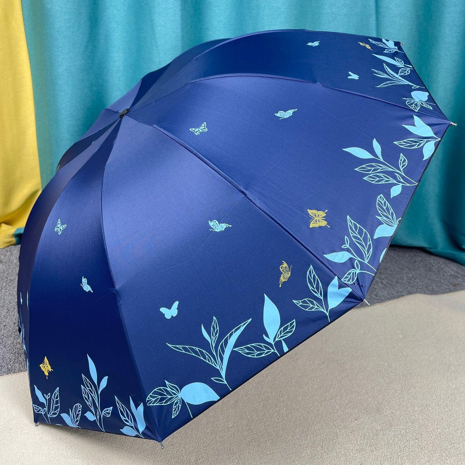 

Ten bone umbrella, rain and sun dual-use , women s folding , sun protection manual umbrella Iron&10K
