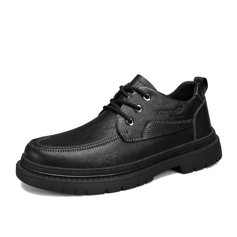 2024 Men s Versatile Business Casual Genuine Leather Low-Top Shoes 42