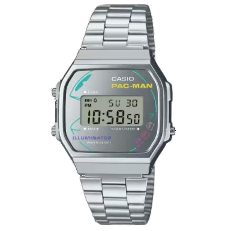 CASIO Quartz Movement Metal Strap Watch Unisex Gray Dial A168WEPC-7AJR Gray Dial
