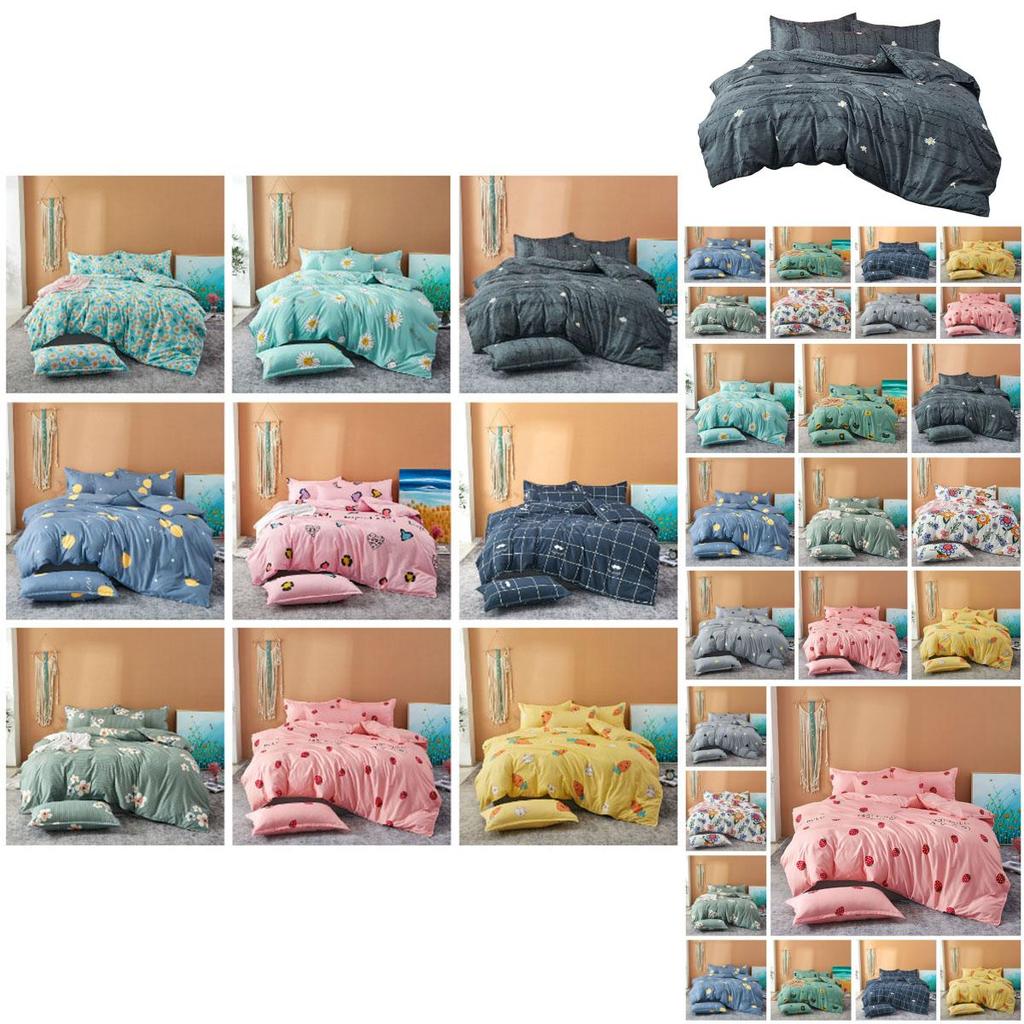 Elegant Floral Print Polyester Duvet Cover Set Soft And Comfortable For All Sizes