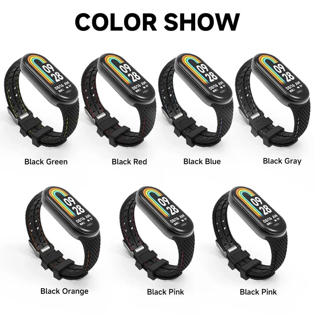 Silicone Strap For Mi Band 9 Bracelet Rubber Watchband Replacement Smartwatch Wrist Bracelet Correa For Xiaomi Mi Band 8 9 Strap