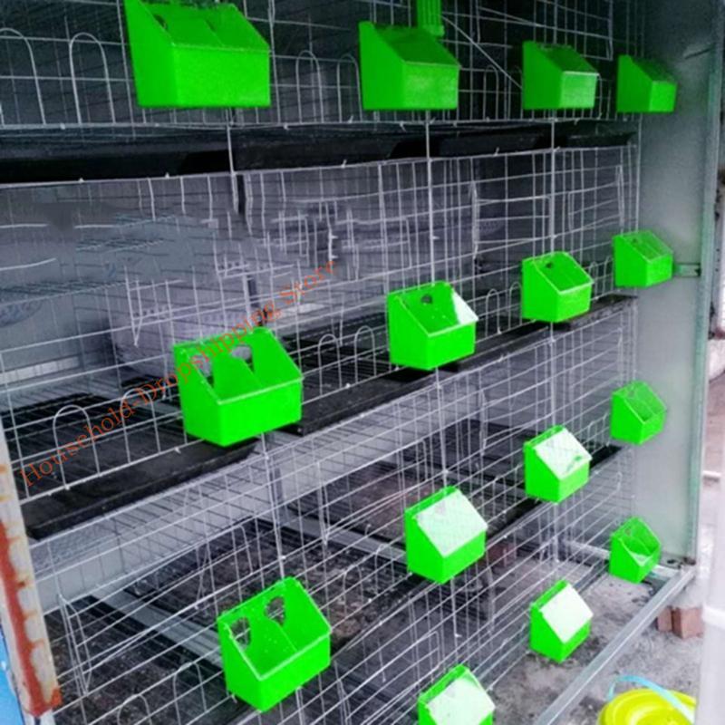85AD Poultry Drinking Cups for Chicken Quail Hanging Plastic Feedd Bowls 2 Holes