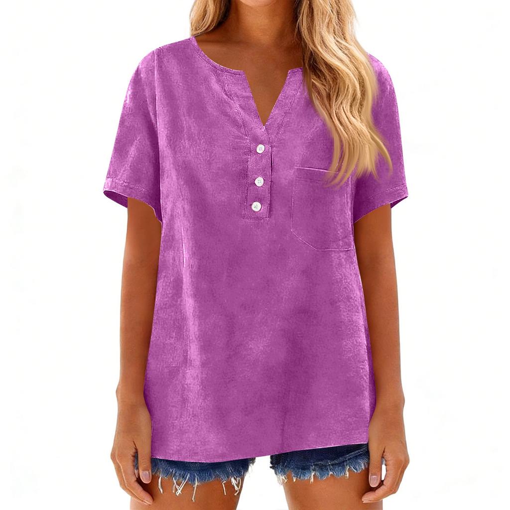 Women's Shirts Dressy Casual T-Shirts Short Sleeve Tunic Tops Basic Tees Pullover Work Blouses