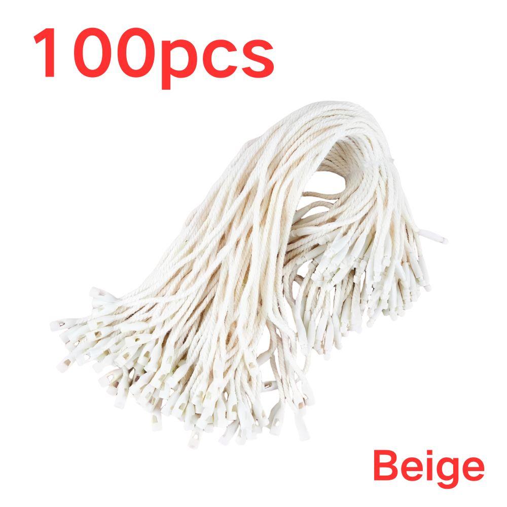 

100pcs 7.68inch Polyester Sling Black/White/Beige Jewelry Clothing Universal Retail Price Tag Gift Card Lanyard YMY