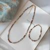 Vintage Imitation Natural Pearl Tourmaline Bead Necklace, Irregular Blue Collarbone Necklace, Women's Banquet Accessories
